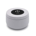Rosbas Candle, Fraser Fir Scented, Natural Soy Wax, White Metallic Tin, 6 oz, Cotton Wick, Long Burn Time
