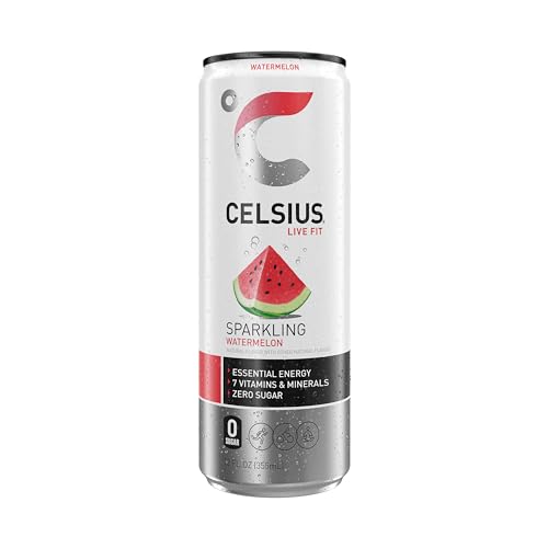 CELSIUS Sparkling Watermelon, Functional Essential Energy Drink 12 Fl Oz (Pack of 12) CELSIUSBuy Supplements Australia