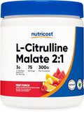 Nutricost L-Citrulline Malate 2:1 (300g) Fruit Punch - Workout Support, Muscle Performance