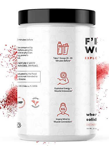 F'ing Workout - Explosive Pre-Workout Supplement (Sour Peach Rings)