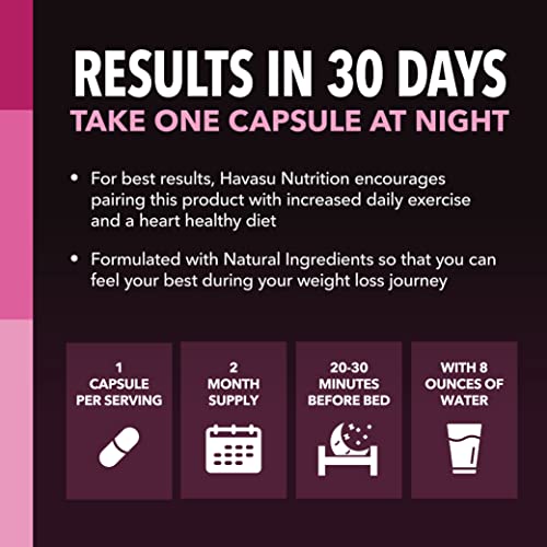 Night Time Fat Burner for Women | Weight Loss and Sleep Support Blend With Vitamin D HAVASU NUTRITIONBuy Supplements Australia