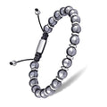 CARITATE Magnetic Hematite Bracelet for Women and Men, Healing Energy Beaded Bracelet