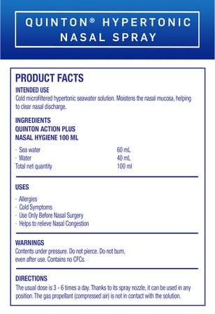 Quicksilver Scientific Quinton Action Plus Nasal Spray (100mL) Quicksilver ScientificBuy Supplements Australia