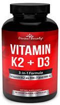 Vitamin K2 (MK7 & MK4) with D3 Supplement - Vitamin K & D as MK-7 100mcg, MK-4 500mcg