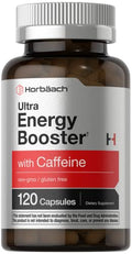 Ultra Energy Supplement | 120 Capsule Pills | with Caffeine & Vitamin B12 | Daily Energy Booster