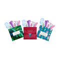 3 x Menstrual All-in-One Kits - Assorted Colors | Convenience on The Go | Single Period Kit Packs