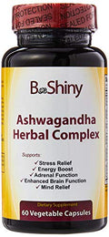 BeShiny Ashwagandha Complex with termeric Cinnamon Basil Leaf Supports a Healthy 