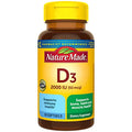 Nature Made Vitamin D3 2000 IU (50 mcg), Dietary Supplement for Bone, Teeth, Muscle 