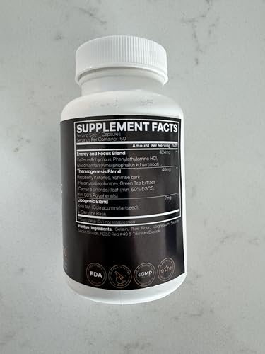 VITALUX || Premium Thermogenic Energy Burn || Metabolism Support, Boost Energy Levels, Increase Focus | Ultra Dosed Pre Workout w/ 8 Powerful Ingredients | 3rd Party Tested + USA Made - 120 Servings