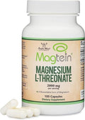 Magnesium L Threonate Capsules (Magtein) – High Absorption Supplement – Bioavailable 