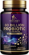 Probiotics for Digestive Health - 80 Billion CFU Guaranteed with Strains for Women's