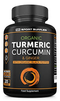 Organic Turmeric Capsules High Strength and Black Pepper with Active Curcumin 