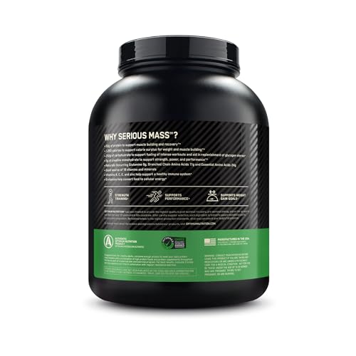 Optimum Nutrition Serious Mass, Weight Gainer Protein Powder with Creatine, Added Optimum NutritionBuy Supplements Australia