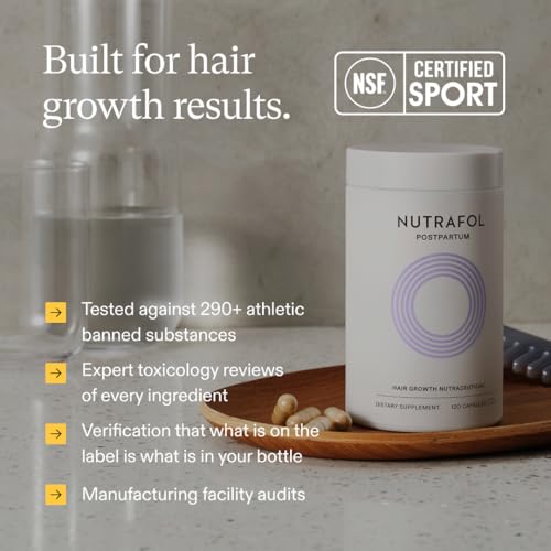 Nutrafol Postpartum Hair Growth Supplements, Clinically Tested for Visibly Thicker Hair and Less Shedding, Breastfeeding-friendly - 1 Month Supply NutrafolBuy Supplements Australia