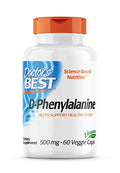 Doctor's Best D-Phenylalanine, Supports Mood, Nervous System, Non-GMO, Vegan, Gluten