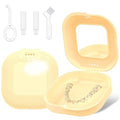 Retainer Case with Mirror and Vent Holes, Cute Retainer Holder Case Compatible with Invisalign