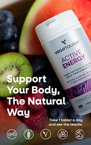 Vegetology Energy Supplements – Iron, Vitamin C & B2, B12, Folate & More – Vitamin Supple VEGETOLOGYBuy Supplements Australia