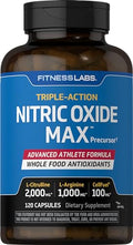 Fitness Labs Nitric Oxide Supplement | 3000mg | 120 Capsules | Nitric Oxide Pre Workout