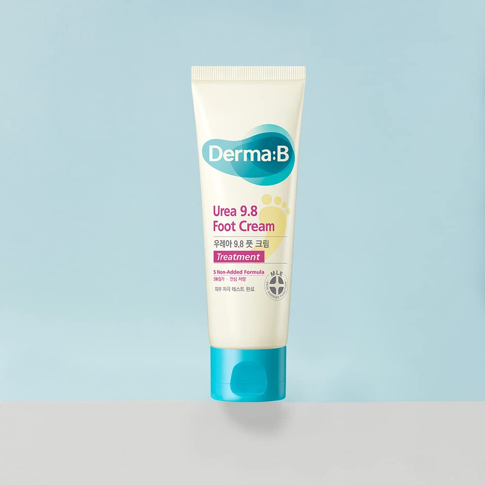 Derma B | Urea 9.8% Foot Cream | Foot Lotion for Dry Cracked Heel Treatment | Camellia Oil, Urea Cream for Feet | Hypoallergenic Leg Cream for Sensitive Skin | Woody Scent Foot Care | 2.7 fl oz (80ml) Derma B buy supplements Au