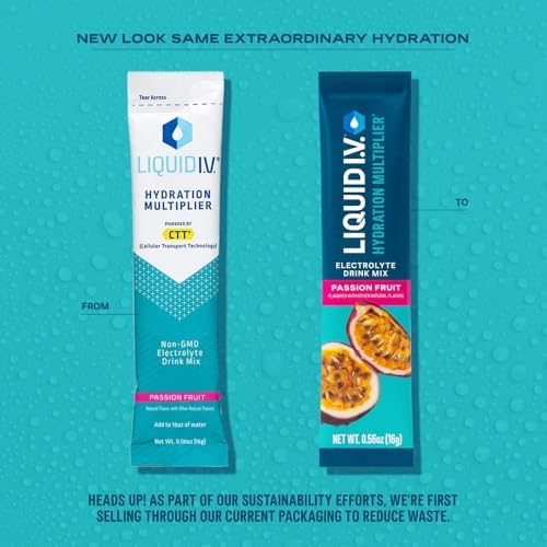 Liquid I.V.® Hydration Multiplier - Passion Fruit | Electrolyte Powder Drink Mix | 1 Pack (16 Servings) Liquid I.V.Buy Supplements Australia