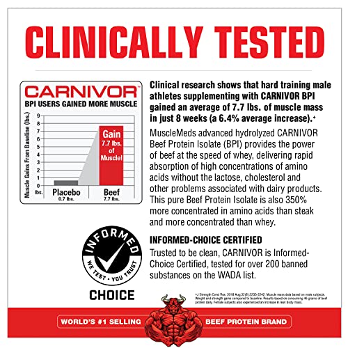 MuscleMeds, Carnivor Beef Protein Isolate Powder 56 Servings, Chocolate, 72 Ounce MuscleMedsBuy Supplements Australia