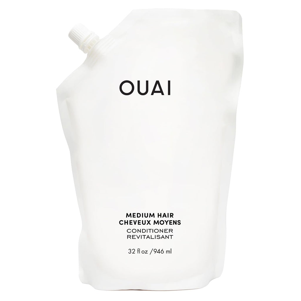 OUAI Medium Conditioner Refill - Hydrating Hair Conditioner with Coconut Oil, Babassu Oil, and Keratin - Strengthens, Repairs and Adds Shine - Paraben and Phthalate Free Hair Care Products (32 Oz) OUAIBuy Supplements Australia