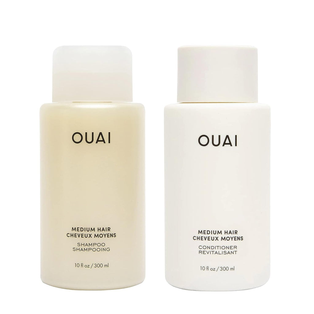 OUAI Medium Hair Shampoo and Conditioner Set - Sulfate-Free Shampoo and Conditioner for Women & Men - Made with Keratin, Shea Butter & Avocado Oil - Free of Parabens & Phthalates (10 Fl Oz) OUAIBuy Supplements Australia