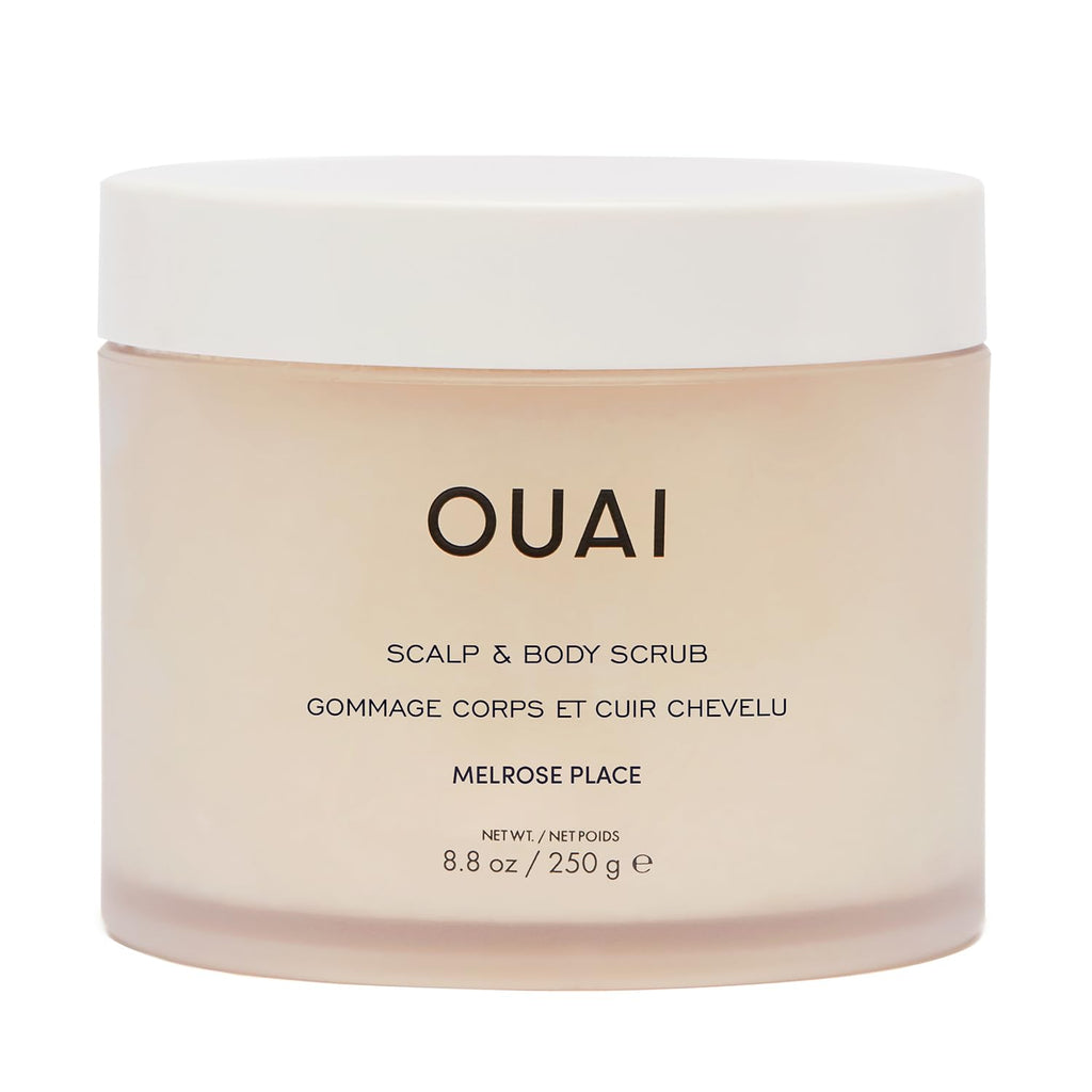 OUAI Scalp & Body Scrub, Melrose Place - Exfoliating Body Scrub with Sugar & Coconut Oil Blend for Smooth, Moisturized Skin - Gentle Scalp Exfoliator for Removing Product Build Up (8.8 Oz) OUAIBuy Supplements Australia