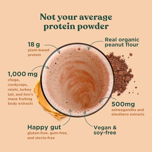 Four Sigmatic Organic Plant-Based Protein Powder Peanut Butter Protein with Lion’s Mane Four SigmaticBuy Supplements Australia