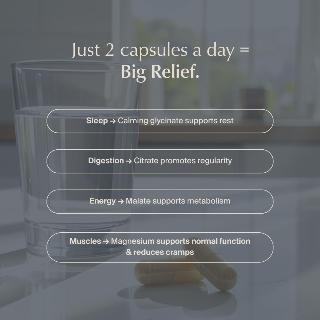 WeNatal Rest + Digest Magnesium Supplement with Glycinate, Malate, Citrate & Gluconate for Relaxation, Digestion, Sleep, Mood & Stress Support – Vegan, Non-GMO, 60 Capsules WeNatalBuy Supplements Australia