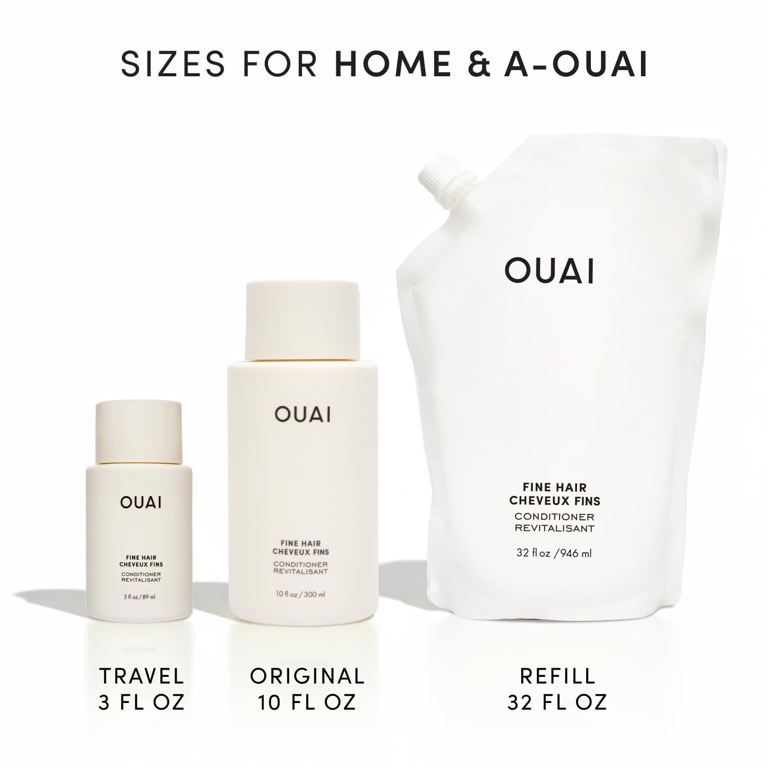 OUAI Fine Hair Conditioner - Volumizing Conditioner for Fine Hair Made with Keratin, Biotin and Chia Seed Oil - Adds Softness, Bounce and Volume - Free from Parabens, Sulfates, and Phthalates (10 Oz) OUAIBuy Supplements Australia