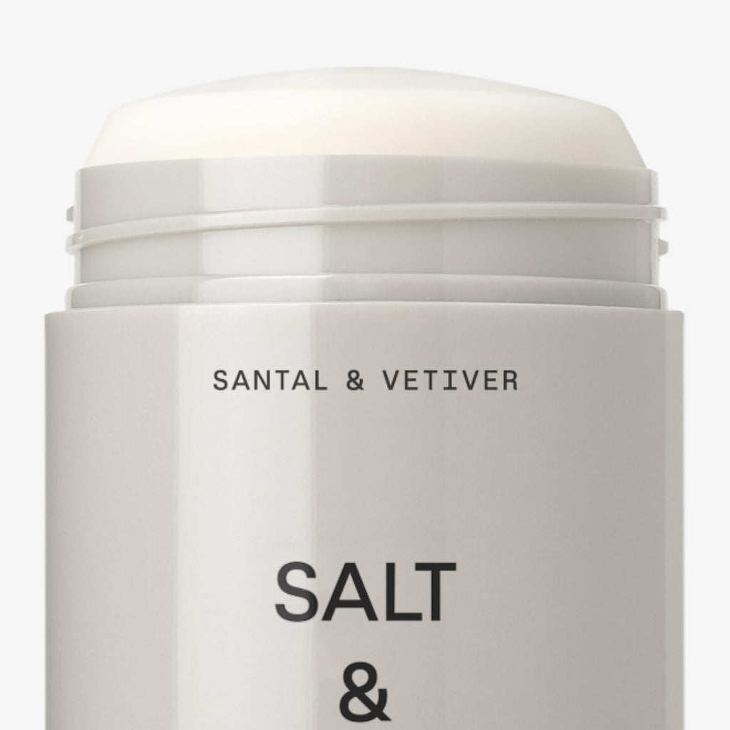 Salt & Stone Aluminum Free Deodorant | Extra Strength 48 Hour Protection for Women & Men | Made with Seaweed Extracts, Niacinamide & Prebiotics | Santal & Vetiver Salt & StoneBuy Supplements Australia