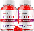 (2 Pack) Pure Slim Keto ACV Gummies - Advanced Formula PureSlim Keto Plus ACV Gummies