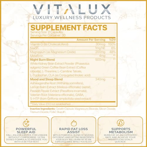 VITALUX || Premium Night Time Fat Burner || Suppress Appetite, Maximize Fat Loss EPN SupplementsBuy Supplements Australia