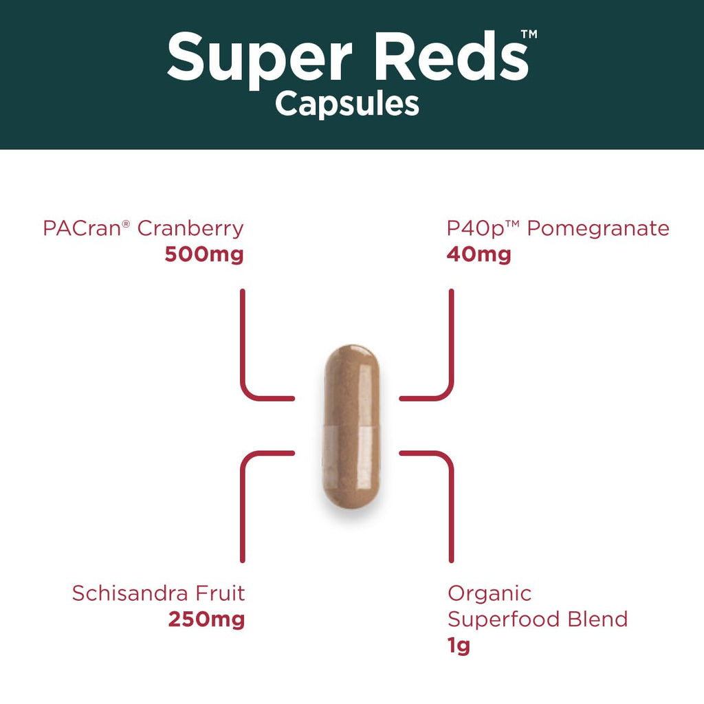 Purity Products Super Reds Capsules Formula (20+ Organic Super Fruits and Berries) Certified Organic Phytonutrients - 90 Capsules Purity ProductsBuy Supplements Australia