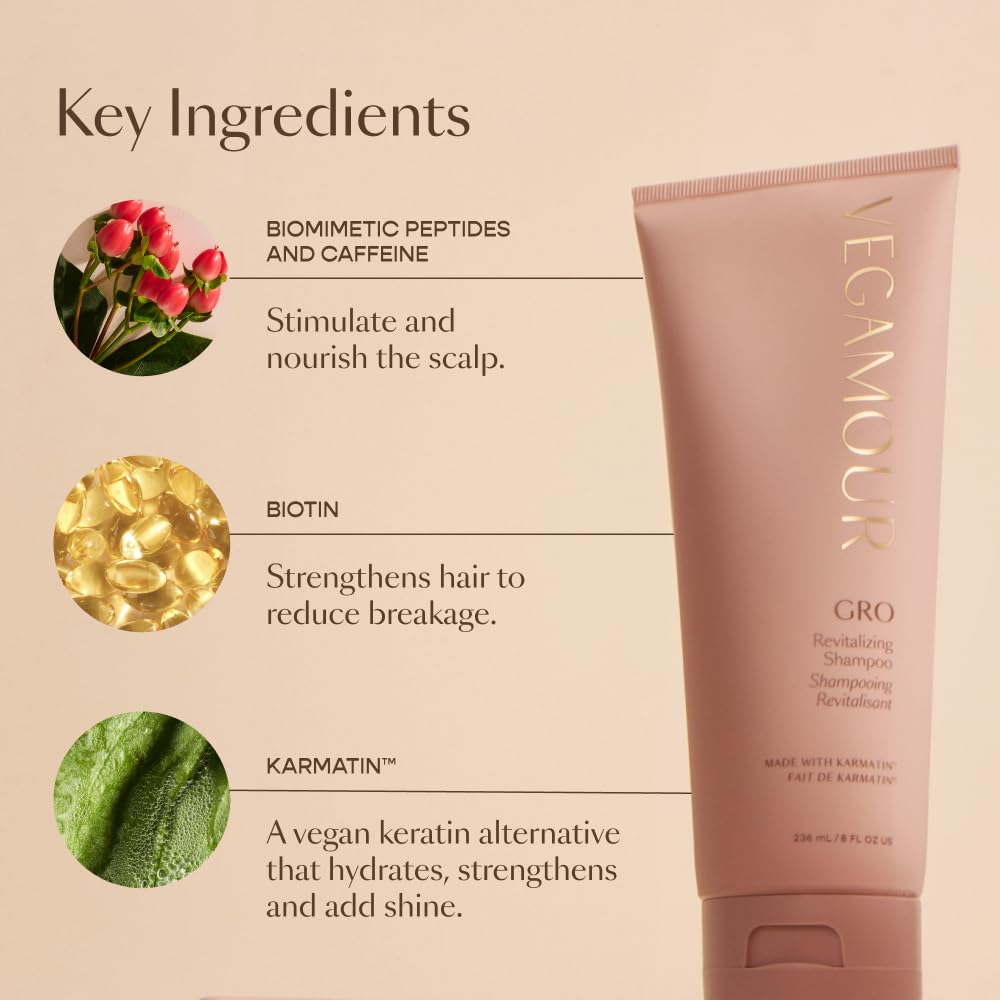 VEGAMOUR GRO Revitalizing Shampoo and Conditioner Travel Size Kit, For Thicker Fuller Looking Hair, Vegan VEGAMOURBuy Supplements Australia