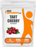BulkSupplements.com Tart Cherry Powder - Fruit Powder, Tart Cherry Supplements - Antioxidant Source, Gluten Free & No Added Sugar, 2g per Serving, 500g (1.1 lbs) (Pack of 1) BulkSupplementsBuy Supplements Australia
