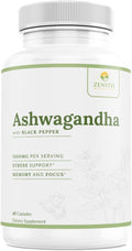 Zenith Vitality Ashwagandha 1300mg Capsules – Stress Relief & Cortisol Support, Immune & Energy Boost, Mental Clarity, Herbal Adaptogen Supplement – 60 Count Zenith VitalityBuy Supplements Australia