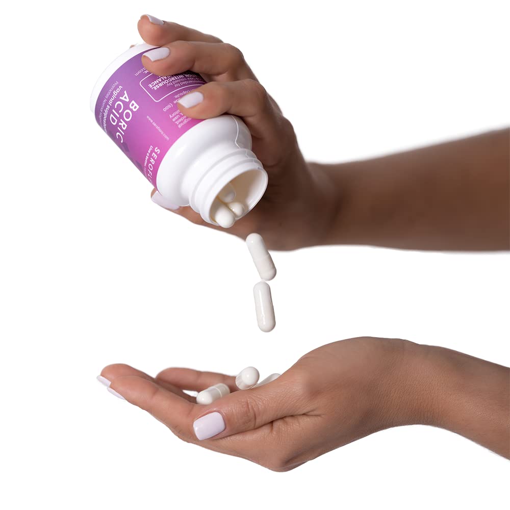 Seroflora Boric Acid Vaginal Suppositories for Women + 1 Suppository Applicator - Helps Support Vaginal Odor pH Balance, Yeast Infection and Bacterial Vaginosis SerofloraBuy Supplements Australia