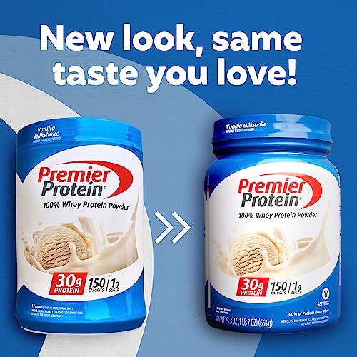 Premier Protein Powder, Vanilla Milkshake, 30g Protein, 1g Sugar, 100% Whey Protein Premier ProteinBuy Supplements Australia