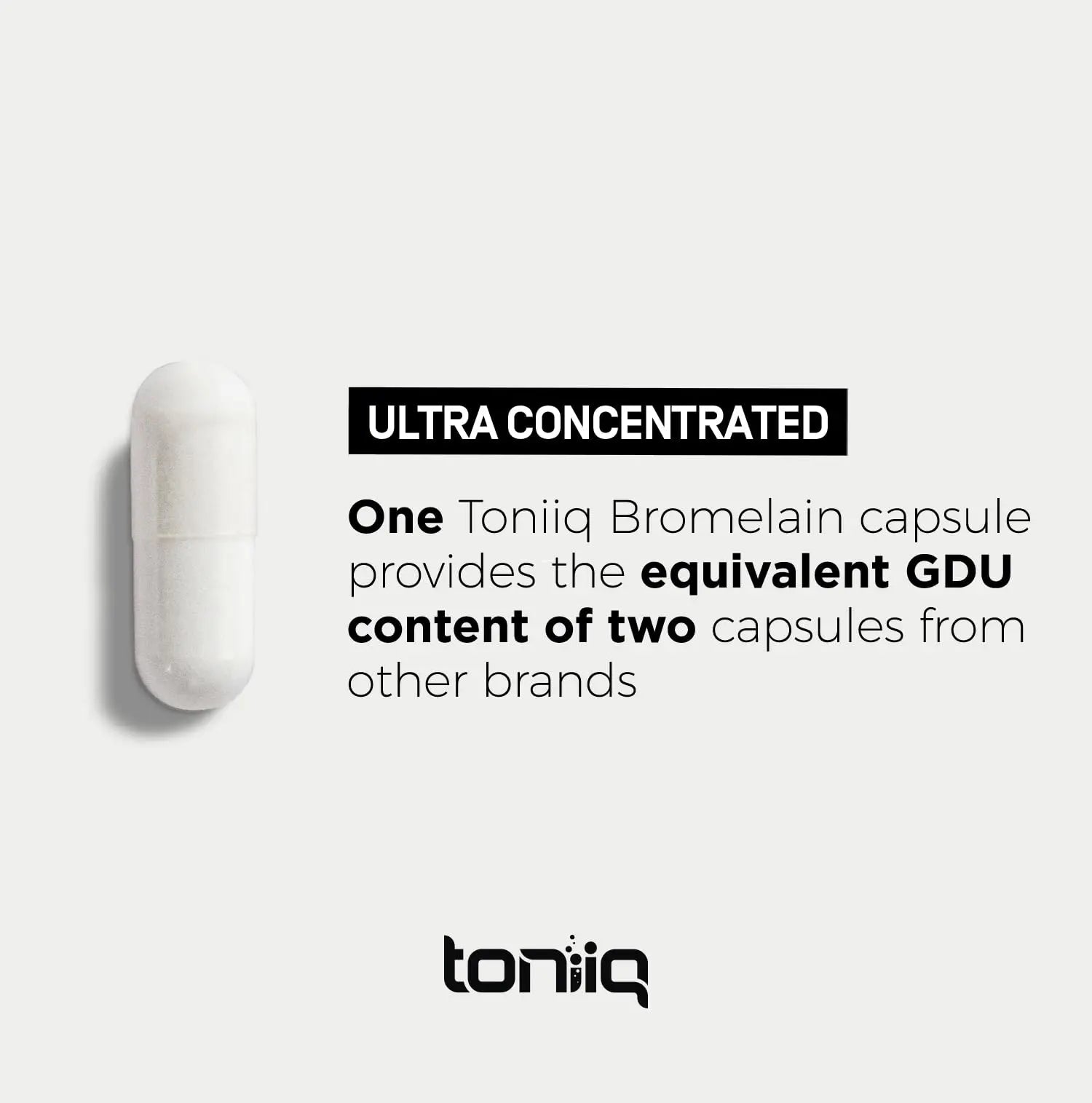 Ultra High Strength Bromelain 500mg - 3600 GDU/Gram - Highly Concentrated and Bioavailable - Third-Party Tested Formula - 120 Vegetarian Capsules - 120 Servings Per Container - Bromelain Supplement Toniiq buy supplements Au