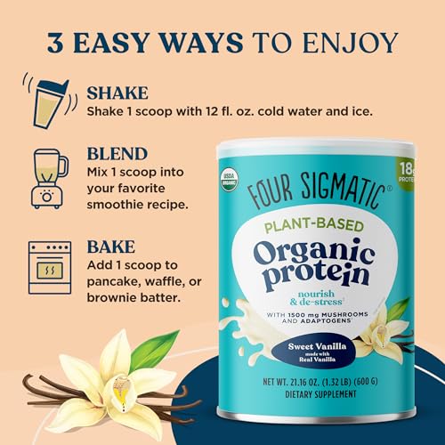 Four Sigmatic Organic Vegan Protein Powder | 18g Plant-Based Protein per Serving Four SigmaticBuy Supplements Australia