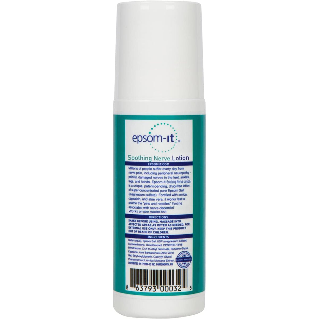 Epsom-It Soothing Nerve Lotion - Roll On Epsom Salt Magnesium Lotion, Topical Magnesium Cream with Capsaicin & Arnica for Tired Muscles and Sleep, 3oz EPSOM-ITBuy Supplements Australia