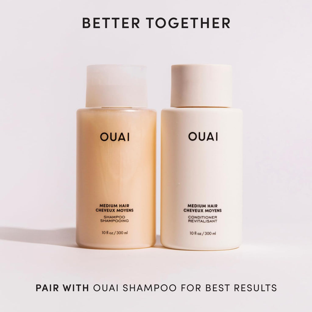 OUAI Medium Conditioner Travel Size - Hydrating Hair Conditioner with Coconut Oil, Babassu Oil, and Keratin - Strengthens, Repairs and Adds Shine - Paraben and Phthalate Free Hair Care Products (3 Oz) OUAIBuy Supplements Australia