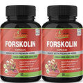 2 Packs Organic Forskolin Supplements Capsules 5000mg with Turmeric, Arjuna, Garcinia Cambogia