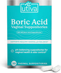 Szio+ Utiva Boric Acid Suppositories for Women - pH Balance - Feminine Care - 600mg Boric Acid to Lower pH and Support Vaginal Health, BV Treatment for Women, 30 Vaginal Suppositories Szio+Buy Supplements Australia