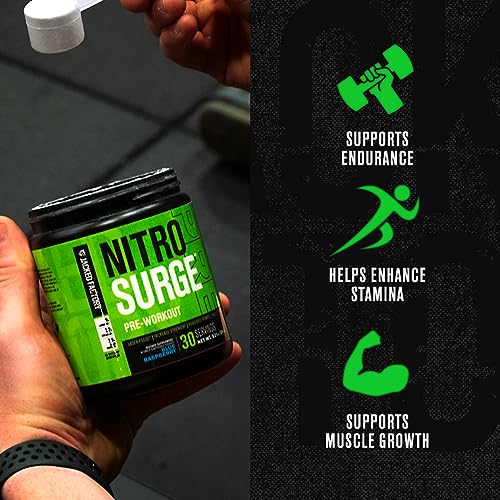 NITROSURGE Pre Workout Supplement - Endless Energy, Instant Strength Gains Jacked FactoryBuy Supplements Australia