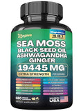 Sea Moss 7000mg Black Seed Oil 4000mg Ashwagandha 2000mg Turmeric 2000mg 