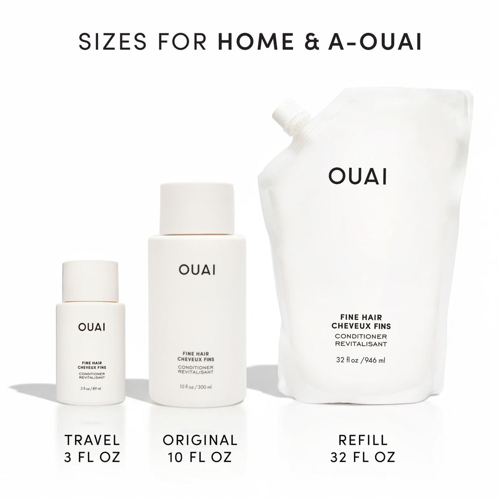 OUAI Fine Hair Conditioner Travel Size - Volumizing Conditioner for Fine Hair with Keratin, Biotin & Chia Seed Oil - Adds Softness, Bounce & Volume - Free from Parabens, Sulfates & Phthalates (3 Oz) OUAIBuy Supplements Australia