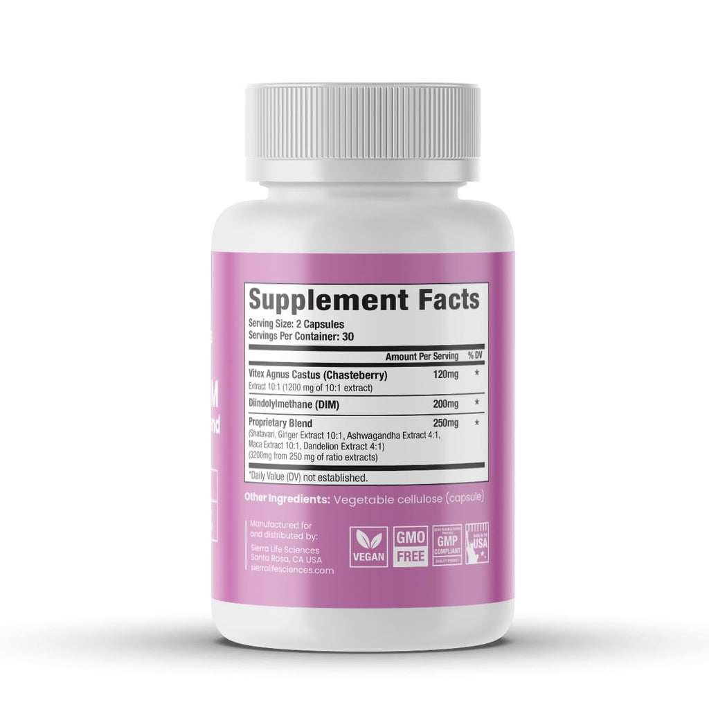 SIERRA LIFE SCIENCES Hormonal Balance Blend for Women – Vitex, DIM, Shatavari + Adaptogenic Support – Menstrual & Menopause Relief – Vegan, Clean-Label Formula – 4600mg – (Pack of 2) SIERRA LIFE SCIENCES buy supplements Au